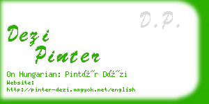 dezi pinter business card